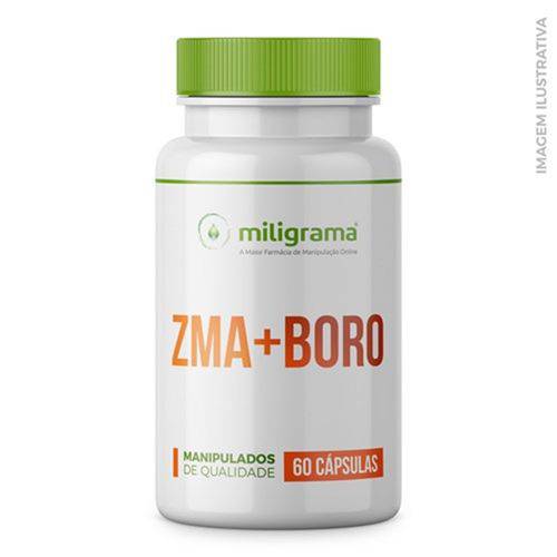 ZMA (Zinco + Magnésio + Vitamina B6) + Boro 60 Cápsulas