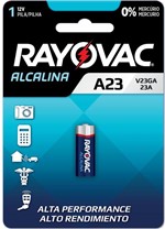 Ficha técnica e caractérísticas do produto 02 Pilhas Baterias 23A 8LR932 12v Alcalina RAYOVAC