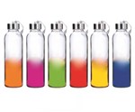 Ficha técnica e caractérísticas do produto 12 Garrafas Água Vidro C/ Alça Matiz 500ml Colorida Vitrizi - Yangzi