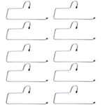 Ficha técnica e caractérísticas do produto 10 Cabides para Calça Guarda-Roupa Closet Cabideiros Simples