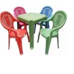 Ficha técnica e caractérísticas do produto 10 Conj. Mesa Verde 4 Cadeiras Infantil Color. Antares