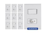 Ficha técnica e caractérísticas do produto 10 Conjuntos de Interruptores e tomadas 2P+T 10A 250V 4x2 Liz Tramontina