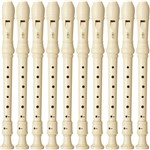 Ficha técnica e caractérísticas do produto 10 Flautas Doce Soprano Barroca Yamaha YRS24B