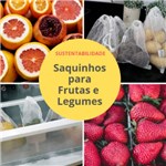 Ficha técnica e caractérísticas do produto 10 Saquinhos Sustentáveis Reutilizáveis para Frutas, Legumes e Verduras para Utilizar no Mercado Estilo Ecobags