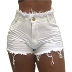 Ficha técnica e caractérísticas do produto 10 Shorts Jeans Feminino Cintura Alta Hot Pant Anita