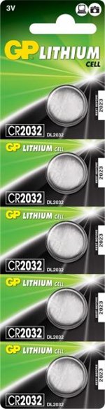 Ficha técnica e caractérísticas do produto 100 Baterias GP Batteries Lithium Moeda 3V 220mAh CR2032-C5