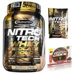 Ficha técnica e caractérísticas do produto 100% Whey Gold Isolado Nitro Tech 907g + Cookies + Dose Única - Muscletech