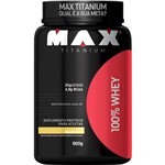 Ficha técnica e caractérísticas do produto 100% Whey Protein Sabor BAUNILHA - Max Titanium (900g)