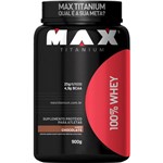 Ficha técnica e caractérísticas do produto 100% Whey Protein Sabor CHOCOLATE - Max Titanium (900g)