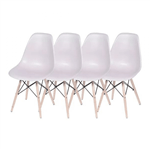 Ficha técnica e caractérísticas do produto 4 Cadeiras Eames Branca