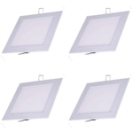 Ficha técnica e caractérísticas do produto 4 Painel Led Embutir Quadrado 24w Branco Quente 3000K Blumenau Iluminação