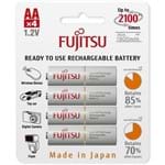 4 Pilhas Aa Recarregáveis 2100x da Fujitsu Standard (Eneloop) com 2000 MAh