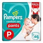 Ficha técnica e caractérísticas do produto 46 Fraldas Pampers Pants Confort Sec P