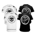 Ficha técnica e caractérísticas do produto 4x Camiseta ( Branca/preta ) Dry Fit - Black Skull