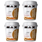 Ficha técnica e caractérísticas do produto 4x Pasta de Amendoim Integral 1kg Max Titanium