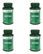 Ficha técnica e caractérísticas do produto 4x Vitamina H Biotina 60 Cápsulas 250mg Cabelo e Unhas - Macrophytus