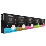 Ficha técnica e caractérísticas do produto 50 Cápsulas para Nespresso Kit Degustação Café Chá - Cápsula Aroma Selezione