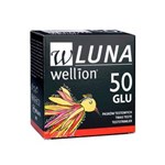 Ficha técnica e caractérísticas do produto 50 Tiras de Teste de Glicose Luna - Wellion