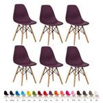 Ficha técnica e caractérísticas do produto 6 Cadeiras Eiffel Eames Dsw Várias Cores - (roxa)