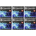 Ficha técnica e caractérísticas do produto 6 Encordoamento Guitarra Giannini 09 Geegst .9