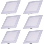 Ficha técnica e caractérísticas do produto 6 Painel Led Plafon Embutir Quadrado 18w Branco Quente 3000K Blumenau Iluminação