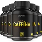 Ficha técnica e caractérísticas do produto 6 Potes Cafeína Pura 120 Cápsulas 500mg Natuforme