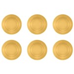 Ficha técnica e caractérísticas do produto 6 Pratos Fundos Donna 21cm em Cerâmica Amarelo AM14-5014 Biona