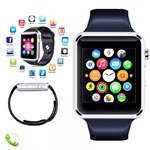 A1 Relógio Inteligente Smart Watch Bluetooth Chip Android - Prata - Lx
