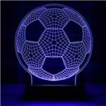 Ficha técnica e caractérísticas do produto Abajur Luminária Led Bola de Futebol 3D