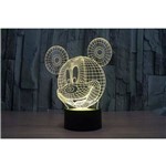 Ficha técnica e caractérísticas do produto Abajur Luminária Led Mickey Mouse 3D