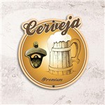 Ficha técnica e caractérísticas do produto Abridor de Garrafas de Parede Cerveja Premium