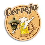 Ficha técnica e caractérísticas do produto Abridor de Garrafas de Parede Cerveja Único