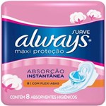 Ficha técnica e caractérísticas do produto Absorvente com Abas Always C/8 Protecao Total Pink