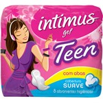 Absorvente Intimus Gel Teen com Abas 8 Unidades