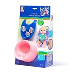 Ficha técnica e caractérísticas do produto Acessórios para Boneca Baby Alive - Babador Azul Escuro e Penico Rosa - Cotiplás