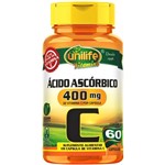 Ficha técnica e caractérísticas do produto Ácido Ascórbico 400mg Vitamina C 60caps Unilife
