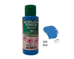 Ficha técnica e caractérísticas do produto Acrilex - Tinta Acrílica Fosca 60ml - Azul (559)