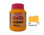 Ficha técnica e caractérísticas do produto Acrilex - Tinta Fosca PVA p/ Artesanato 100ml - Amarelo Ouro (505)