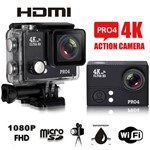 Ficha técnica e caractérísticas do produto Actiom Cam Sport Pro4 Camera 4k Wifi Ultrahd Controle