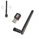 Ficha técnica e caractérísticas do produto Adaptador Antena Wifi Usb 600 Mbps Wireless N Pc Notebook - Wd