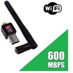 Ficha técnica e caractérísticas do produto Adaptador Antena Wifi USB Wireless N Pc Notebook Computador 600 Mbps
