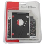 Ficha técnica e caractérísticas do produto Adaptador Caddy DVD para Segundo HD ou Ssd 2.5 Sata 9.5mm