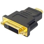 Ficha técnica e caractérísticas do produto Adaptador Conversor HDMI Macho para DVI-D Fêmea - 24+1