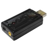 Ficha técnica e caractérísticas do produto Adaptador de Áudio Microbon USB WF027 - Placa de Som 3D 7.1 Virtual
