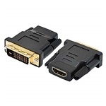 Ficha técnica e caractérísticas do produto Adaptador de Vídeo - DVI-I (Macho) > HDMI (Fêmea) - MD9 - 6732