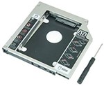 Ficha técnica e caractérísticas do produto Adaptador Dvd P/ Hd ou Ssd Sata Notebook Drive Caddy 12,7mm