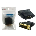 Ficha técnica e caractérísticas do produto Adaptador DVI-D Macho + HDMI Fêmea LE-3081