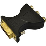 Ficha técnica e caractérísticas do produto Adaptador Dvi Loud Macho X 3 Rca Fêmea Gold