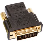 Ficha técnica e caractérísticas do produto Adaptador DVI Macho para HDMI Fêmea - MD9 Info