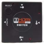 Ficha técnica e caractérísticas do produto Hub Switch Hdmi 3 Portas Playstation Xbox Dvd Tv Lcd Led